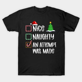 Nice Naughty An Attempt Was Made T-Shirt